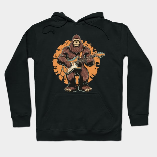 Sasquatch "bigfoot" rock on 2024 Hoodie by SecuraArt